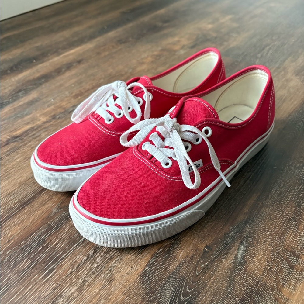 Red Authentic Vans